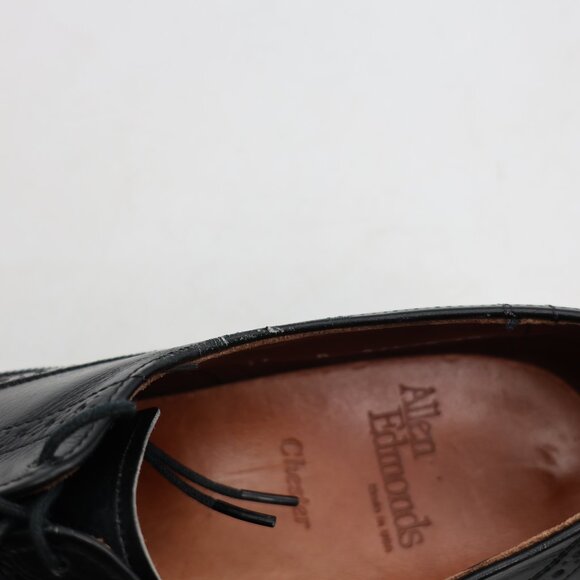 Allen Edmonds Chester Men's Size 11 B Wingtip Oxford Black Leather Made In USA - Picture 12 of 12
